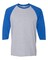 Gildan Heavy Cotton Raglan Crewneck Three Quarter Sleeve T-Shirt